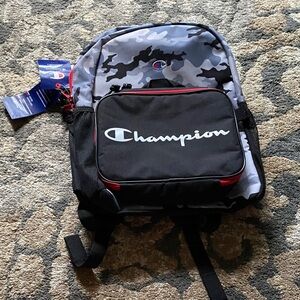 Champion Black and Gray Backpack with Sporty Design